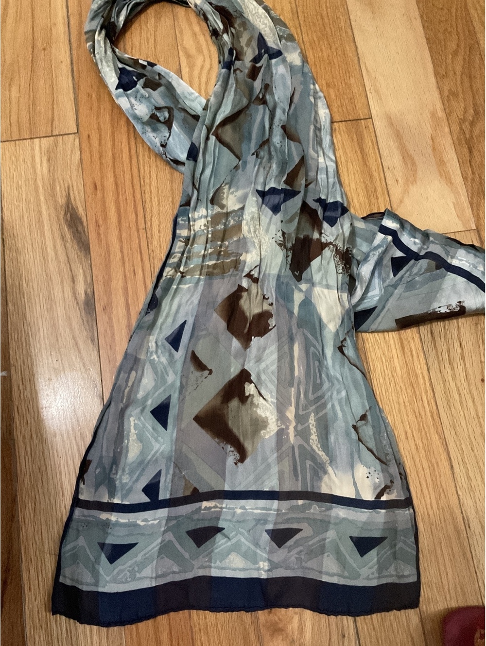 Bill Blass Vintage  Silk Abstract Pattern Scarf